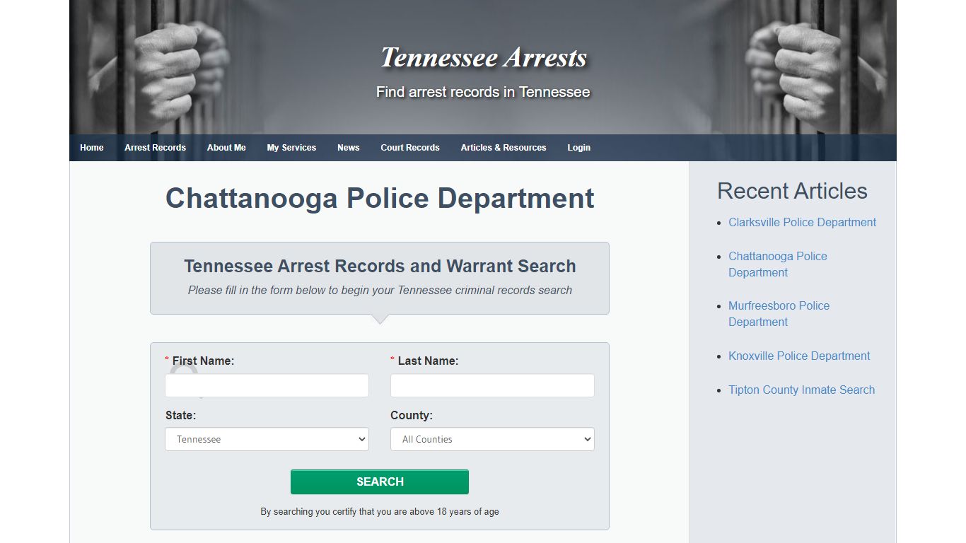 Chattanooga Police Department - Tennessee Arrests